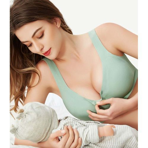 Fashion 2pcs Different Color Soft Smooth Seamless Maternity Bra High  Elastic Breathable