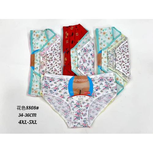 product_image_name-Fashion-6 Pcs Unique Elegant Ladies  Flower Cotton Pants -1