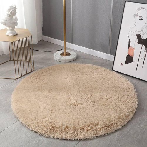 Generic 100CM ROUND SHAPED FUR RUG