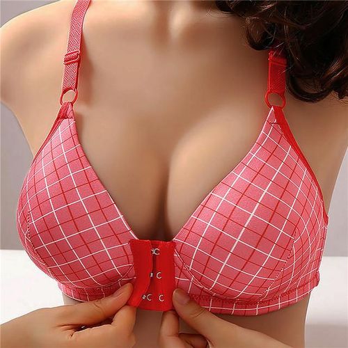 Women's Push Up Bra Front Closure Bras Lace No Underwire Floral Print Sexy  Trendy Underwear Comfort Bras 