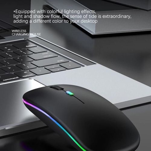 Generic Wireless Mouse 2.4GHz Bluetooth Rechargeable Mouse Quiet Ergonomic Gaming Mouse With USB Backlight 1600DPI Mouse For PC Laptops - image 4