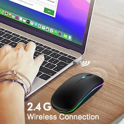 Generic Wireless Mouse 2.4GHz Bluetooth Rechargeable Mouse Quiet Ergonomic Gaming Mouse With USB Backlight 1600DPI Mouse For PC Laptops - image 7