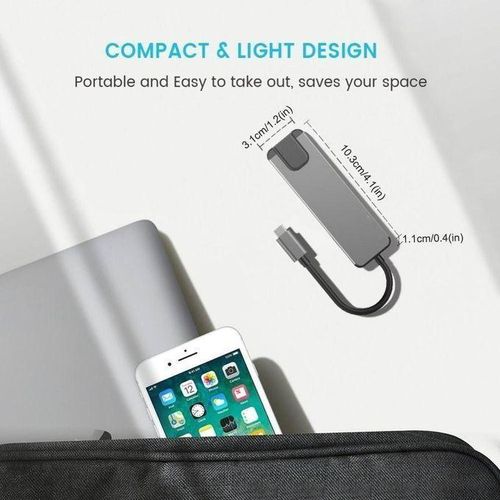 product_image_name-Generic-Original 5 In 1 USB Type C Hub HDMI Rj45 Lan Adapter For Macbook Pro-7