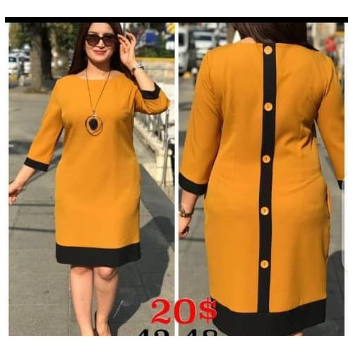 Fashion Loveth Trendy Gown Dark Yellow And Black | Jumia Nigeria