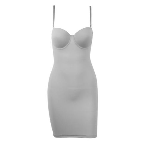 Slimming Full Length Shapewear Slips Nude Straight Tube Dress Body