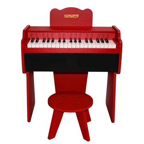Tovaste 3718BS 37 Keys Children's Electronic Piano with Bench (Red)