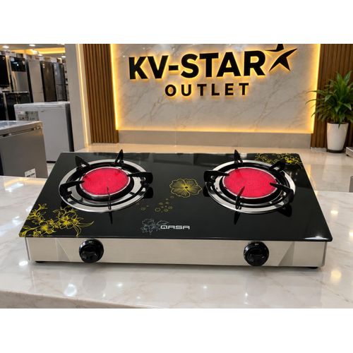 Generic Infrared 2-Burner Premium Glass Tabletop Gas Cooker