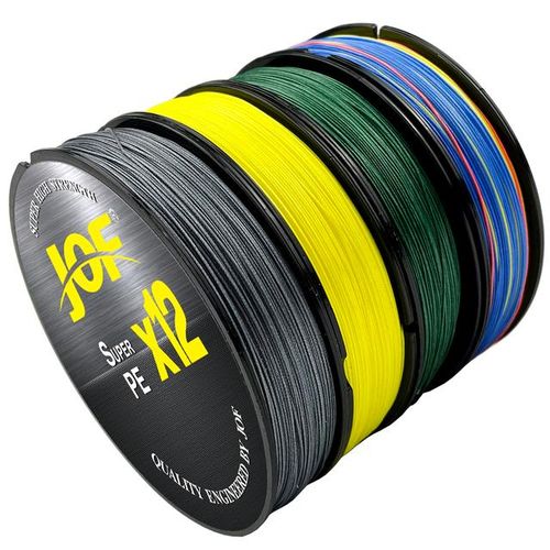 Generic Jof 12 Strands 100m X12 Braided Fishing Line Pe Sea Saltwater  Fishing Weaves Super Strong Power 11.3kg -41.8kg