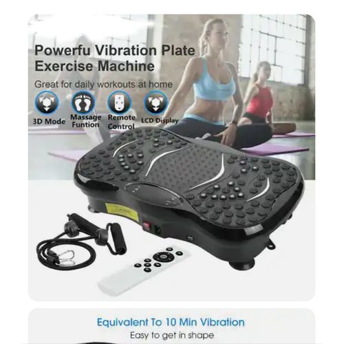 product_image_name-Generic-Vibration Plate Exercise Whole Body Vibration Exercise Machine For Home Training  & Shaking, With Remote Control-4