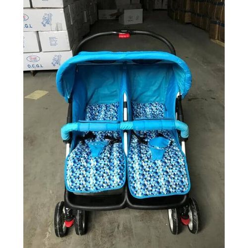Graceland Twins Baby Stroller - Blue &  White