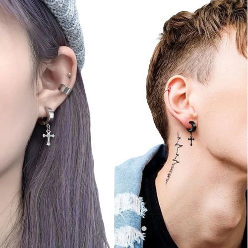 No Piercing Magnetic Stud Earings For Women Men Baby No Ear Hole Jesus  Christ Cross Magnet Earring Small Ear Studs Jewelry - AliExpress