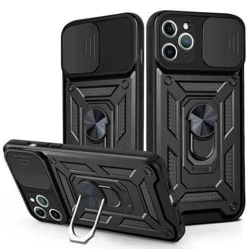 product_image_name-Generic-Pouch IPhone 16 Pro Max Rugged Armor Protection Case With Slide Camera Cover & Ring Holder Stand-1
