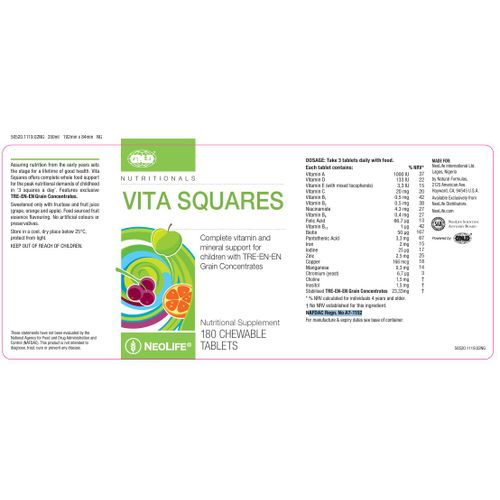 NEOLIFE Vita Squares - 180 Tablets (Single) - image 3