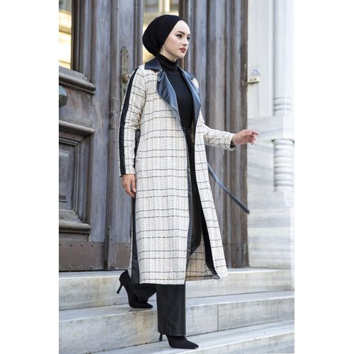 Fashion Leather Detailed Tweed Tunic Hijab Clothing Hijab Suit Abaya Auburn Jumia Nigeria