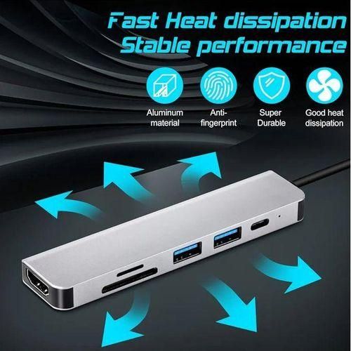 product_image_name-Generic-6 In1 Multi Ports USB Type C Hub Splitter Adapter-3