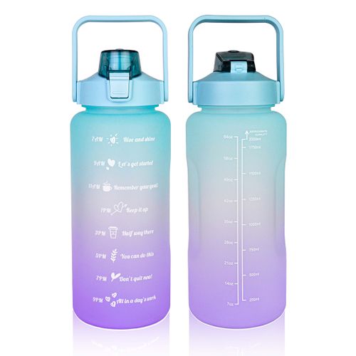 2L Large Capacity Water Bottle Straw Cup High Temperature Plastic