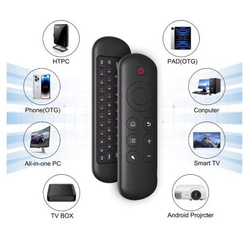 product_image_name-Generic-M8 Wireless Air Voice Mouse 2.4G Dual Mode Wireless Bluetooth Keyboard Rechargeable Remote Control for Smart -2