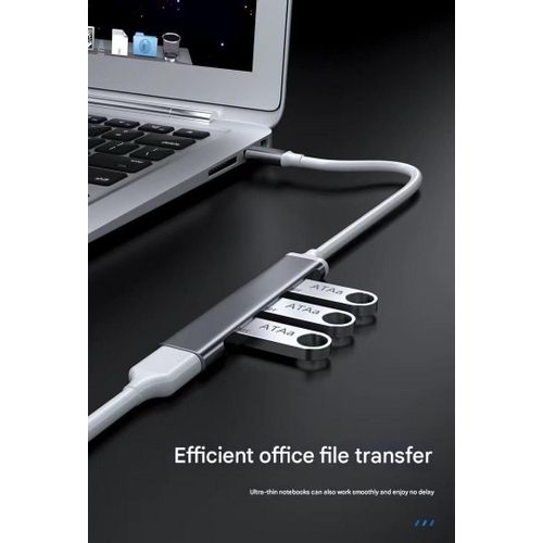 product_image_name-Generic-4 USB Ports Fast Data Multi-Port 5Gbps USB HUB 3.0 splitter cable multiport extender for OT, desktop, laptop 3.0 USB Extension Dock Adapter Station Slim Docking Station Portable Data Hub Splitter Powered USB to USB HUB Type-C to 4 Port input -4