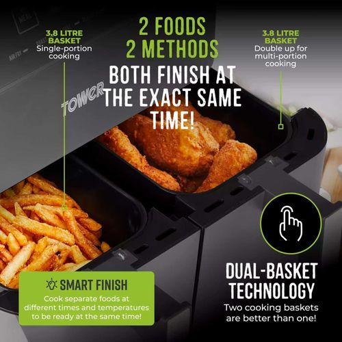 Tower 7.6L digital display airfryer with dehydration functions - image 2