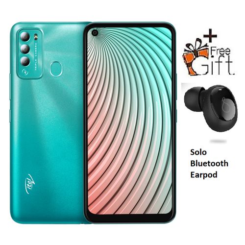 S16 Pro 4G 6.6" HD+, 2GB RAM + 32GB ROM, Android 10, 4000mAh, 13MP Triple Camera, Finger & Face ID -Green +Free Solo Pod