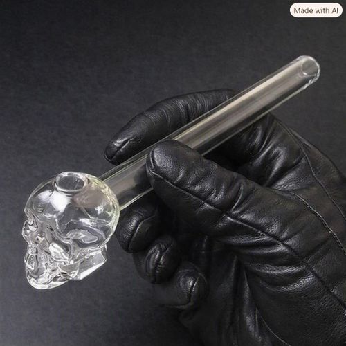 Generic  Skull Design Hand Glass Pipe 3 Pieces