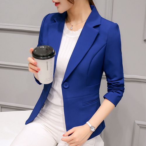 Royal blue blazer ladies clearance