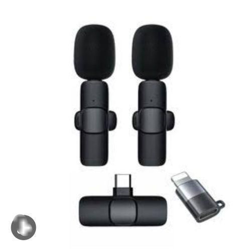 Generic Wireless Lavalier Dual Noise Cancellations Microphone (2 Lavaliers Microphones For Type C And IPhone
