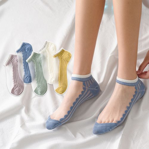 Baby pink socks Women's Ultra-Thin Transparent Summer Ankle