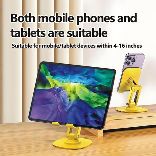 product_image_name-Generic-Portable Mobile Phone Holders Tablet Stand , Dual-axis Metal Base,Angle Height Adjustable Phones Stand-5