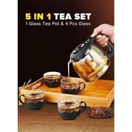 Generic Tea/ Coffee Set __ 4 cups and 1 jug glass - image 2