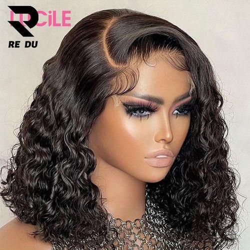 Healthy Beauty Hot Short Curly BOB Wig Side Part Water Wave Frontal Bob Cuticle Aligned Hair Front Wigs for Black Women Jumia Nigeria