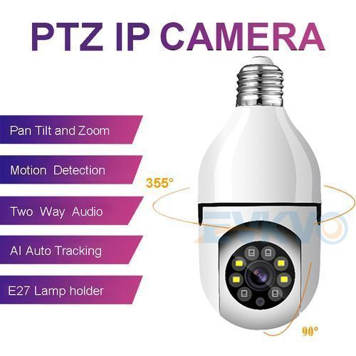 product_image_name-Generic-3MP PTZ Wifi IP Mini Camera E27 Bulb Security Surveillance Smart Home Monitoring CCTV LED IR Light-8