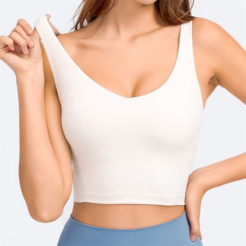 Buy Women's Crop Tank Tops Longline Sports Bra with Built-in Bra