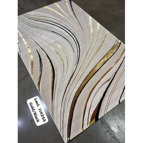 Generic Bugatti 10296B Black Gold Center Rug
