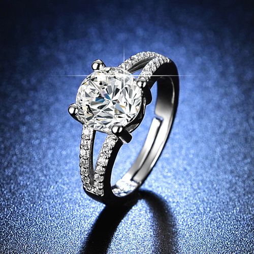 Fashion Luxury Adjustable Engagement Proposal Ring With Free Case