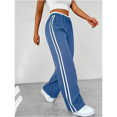 Fashion For Life Sky Blue Casual Straight Pants