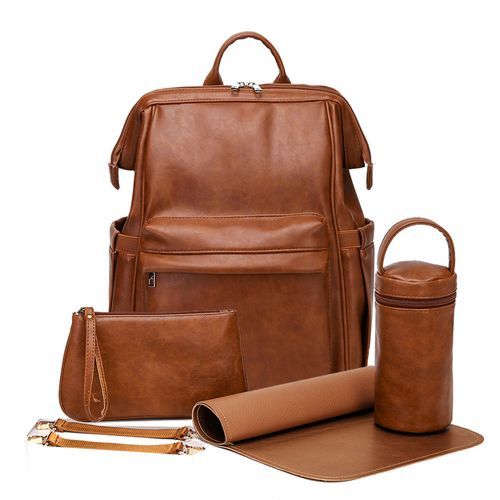 Large leather diaper bag hot sale