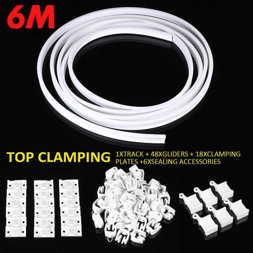 Side Clamping Curtain Track Rail Flexible Ceiling Mounted For