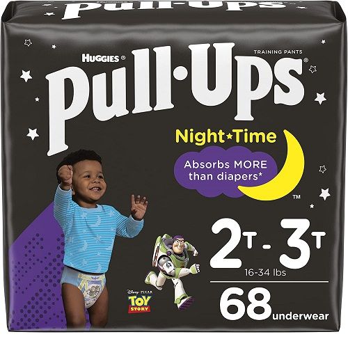 Huggies Pull-Ups Boys' Night-Time Training Pants, 2T-3T, 68 Ct