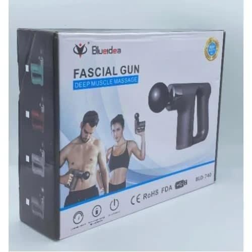 product_image_name-Generic-High Quality Blueidea Rechargeable Facial Gun Deep muscle Massager+with double handle and 4 different massaging Head+charger-2