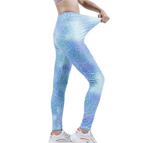 Generic Indjxnd Women Leggings Sexy High Waist Slim Leaves Flowers Printing  Gym 2022 Stretch Breathable Fitness Push Up Sport Xxl Pants