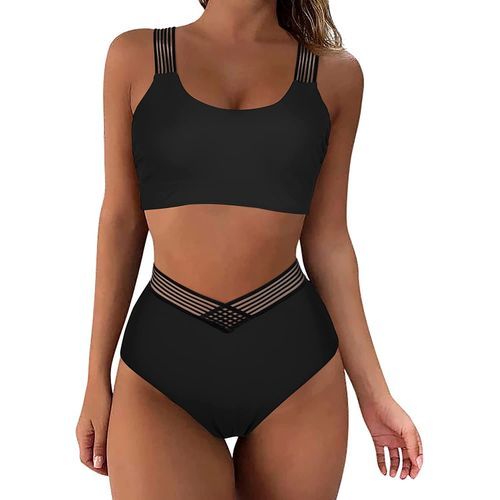 Generic SUUKSESS Women Crisscross Slimming High Waist Bikini Sexy