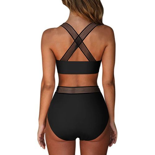 Generic SUUKSESS Women Crisscross Slimming High Waist Bikini Sexy