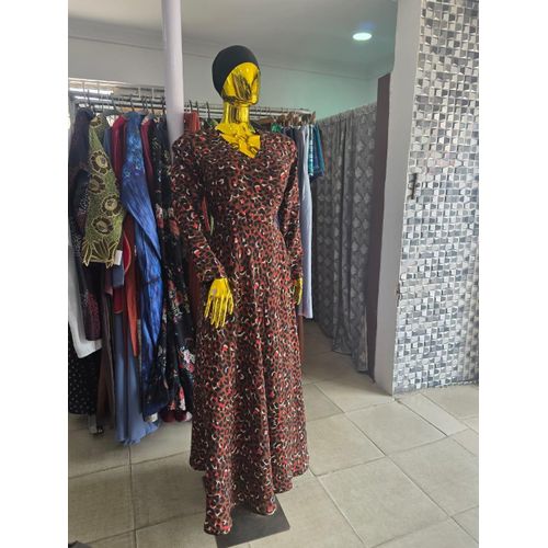 Fashion Leopard print wrapped dress