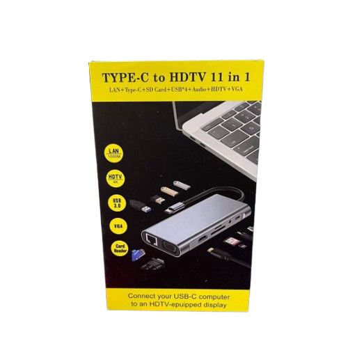 product_image_name-Generic-11-in-1 4K USB C 3.0 HUB Type C To HDMI-compatible USB 3.0 Adapter Type C HUB-8