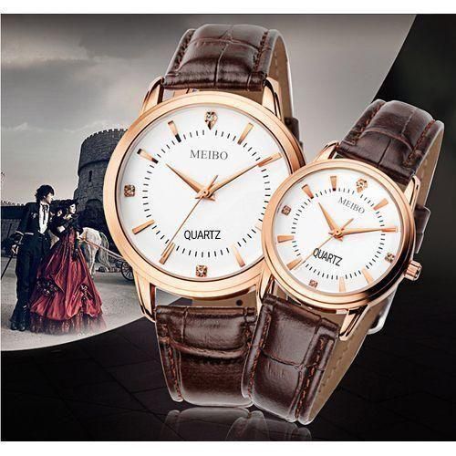 Fashion Meibo 1 Pair Wrist Watch For Couples Wristwatch Leather Strap Jumia Nigeria