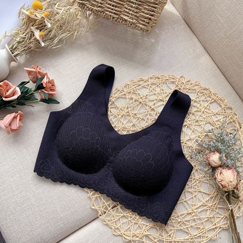 Fashion 1 PCS Plus Size Lady Bra Breathable Lace Traceless Sports Vest  Gathering