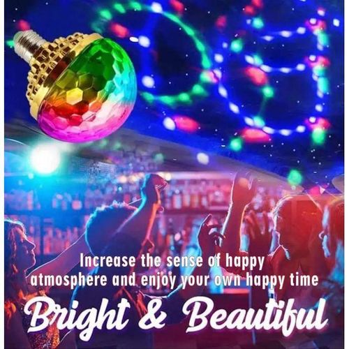 Generic Rotating LED disco ball light bulb and a flexible lamp holder with a switch - image 2