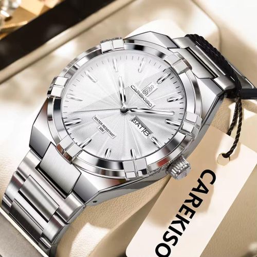 POEDAGAR  Extremely Sophisticated & Premium Silver Wristwatch For Classy Men