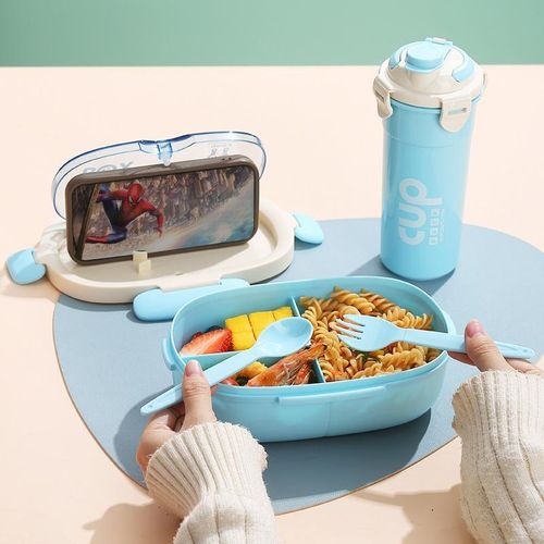 Generic Easy lunch box set, contained lunch plate and water bottle 2in1 - image 2